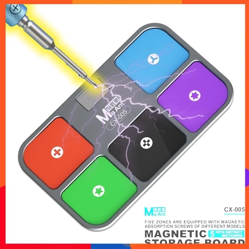 

MaAnt CX-005 Professional Magnetic Screw Storage Board for Mobile & PC Repairs Durable Aluminum Frame & Rubber Magnetic Adhesive