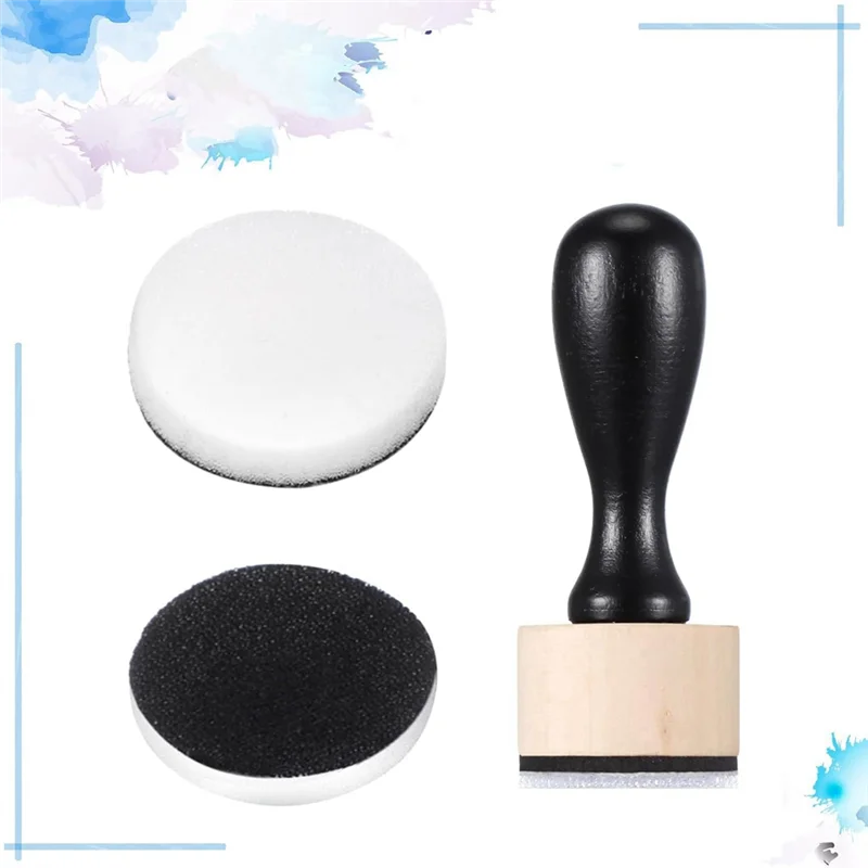 AB15-42-Piece Mini Ink Tool Set, Includes 2 Round Mini Smudge Tools And 40 Replacement Foam Pads For Drawing Smudge Mixtures