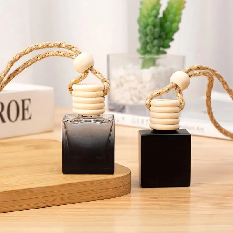 1Pc Car Mounted Perfume Hanging Empty Bottle Pendant Fragrance Oil Diffuser Rearview Mirror Car Interior Ornaments