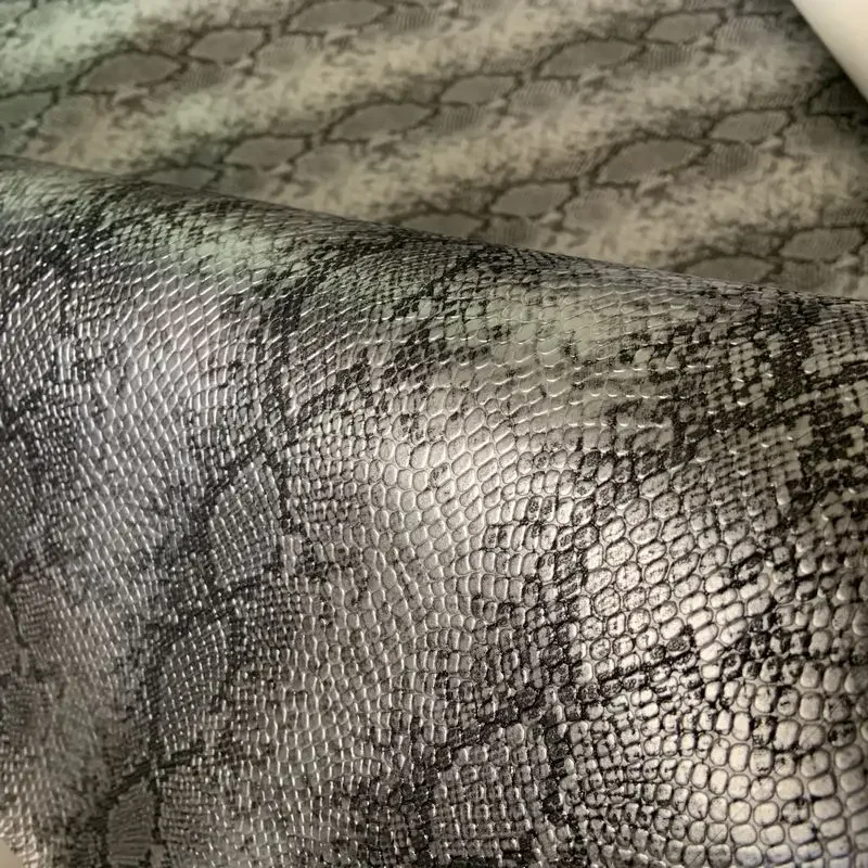 

Imitate Faux Synthetic PU Snake Leather Fabric Raw Material Y004