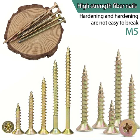 M5 cross high strength self tapping wood screws, zinc color screws, metal self tapping screws, furniture screws,