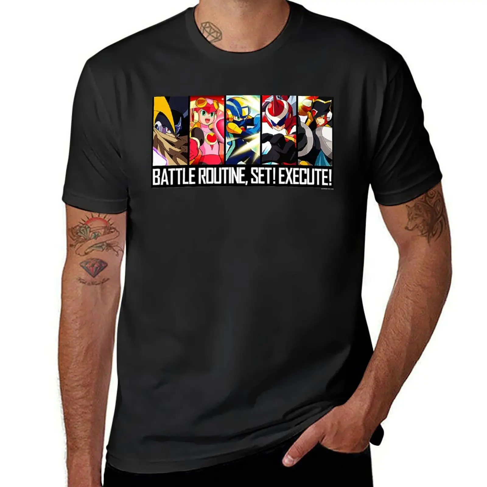 

MEGA MAN BATTLE NETWORK NetNavi T-Shirt clothes Blouse valentines clothes Short sleeve tee men