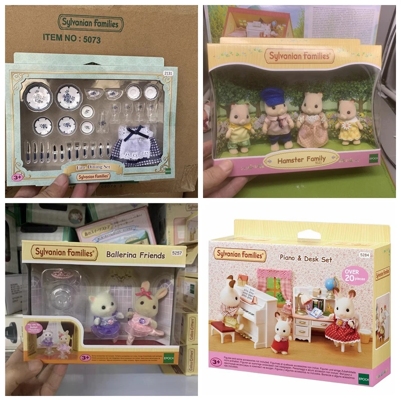 Sylvanian Families Dollhouse Furniture Set Miniature Simulation Dolls Accessories DIY Toys Girls