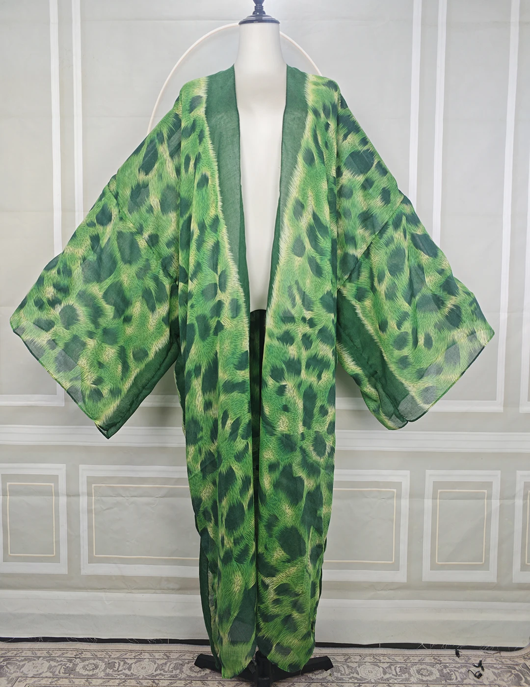 Moda musulmana mujeres kimonos largos Ramadán Abaya suelta de gran tamaño elegante señora ropa de playa Bikini cubrir Blogger africano plumero