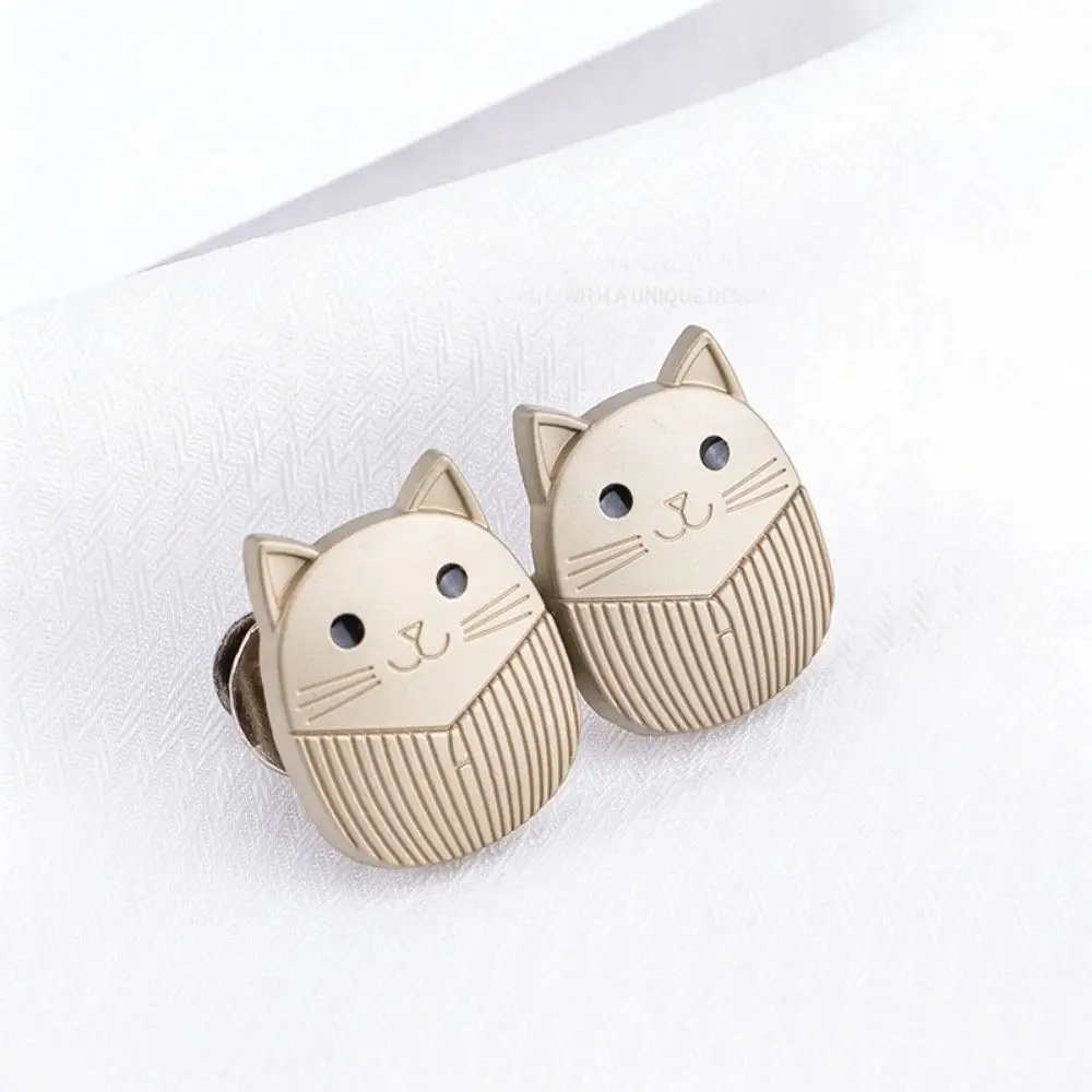 

New Cartoon Cat Jeans Buttons Adjustable Waist Tightening Tool Pants Pins Fixed Waist Buckle Scarf Fastening