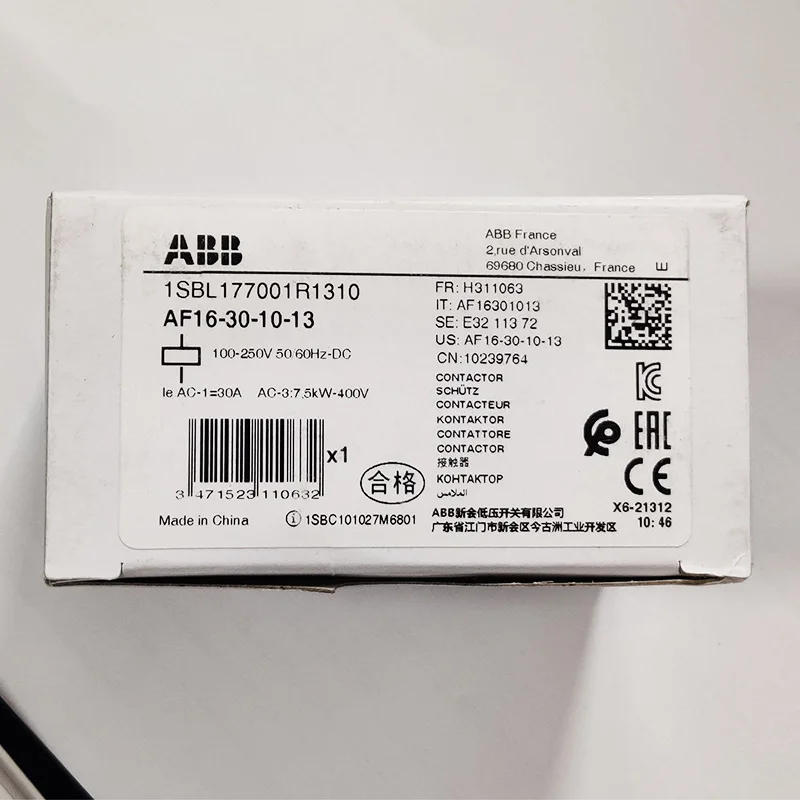 

2025 ABB AC And DC Contactor AF16- 30-10-13 * 100-250VAC/DC; 10239764 Original Genuine
