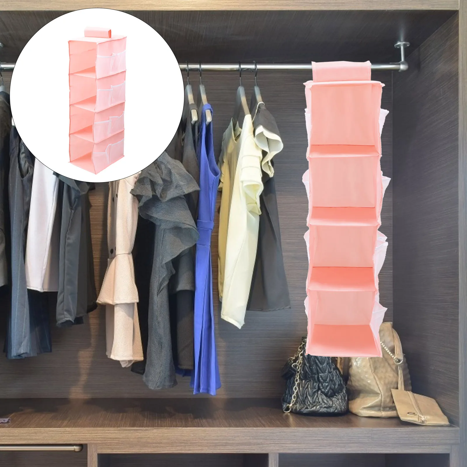 

Underwear Storage Bag Wardrobe Organizer Closet Socks Hanging Lingerie Non-woven Fabric Organization
