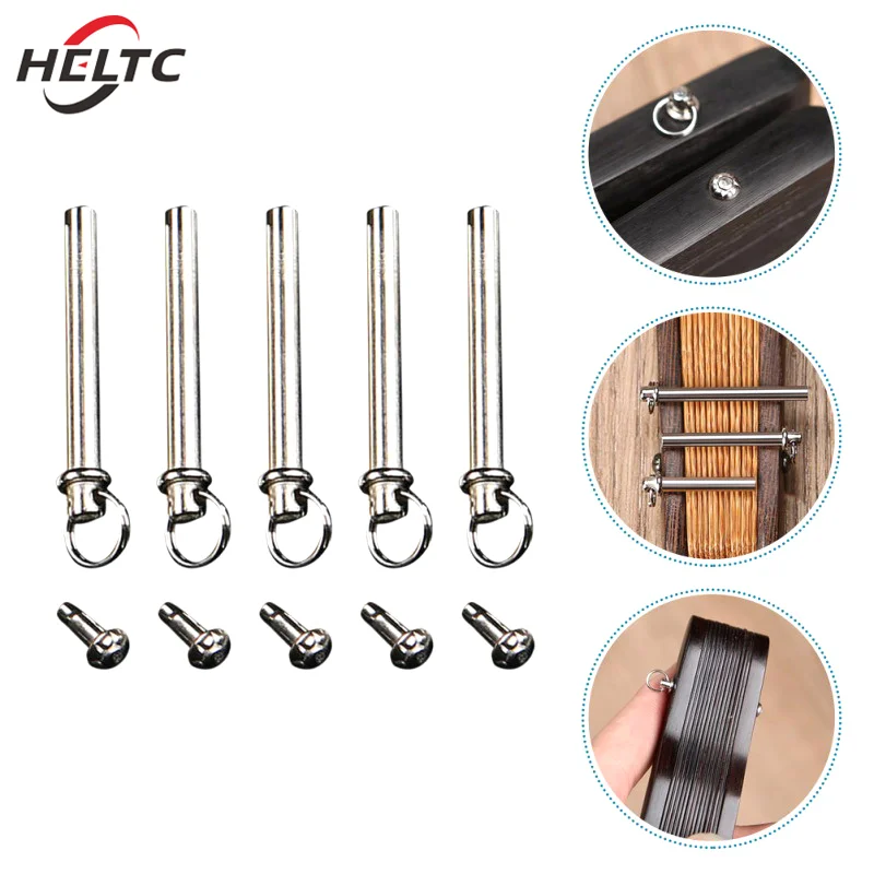 5 Sets Fan Accessories Hand Repairing Kit Pendant Light Metal Rivets For Folding Accessory Shaft Stainless Steel Nut