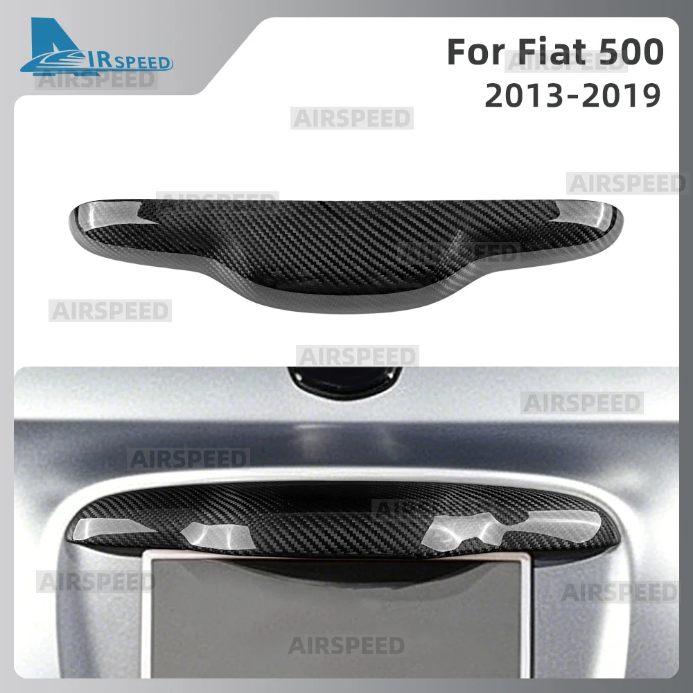 Hard Dry Carbon Fiber Trunk Release Button Cover Trim for Fiat 500 US Version 2013 2014 2015 2016 2017 2018 2019 Accessories