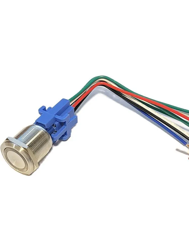 Przełącznik przyciskowy wiązka przewodowa złącze wtykowe do 22mm RGB 1 no1nc przełącznik z 15cm kable w wiązce (tylko złącze) — zdjęcie 2