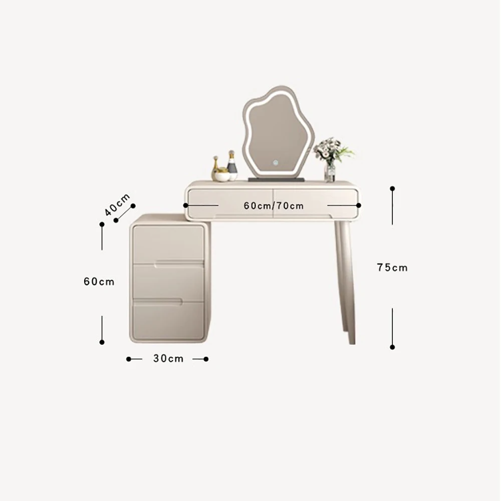 Decoration Makeup Vanity Table Modern Storage Modern Vanity Table Luxury Coiffeuse Avec Miroir Et Tabouret Bedroom Furniture