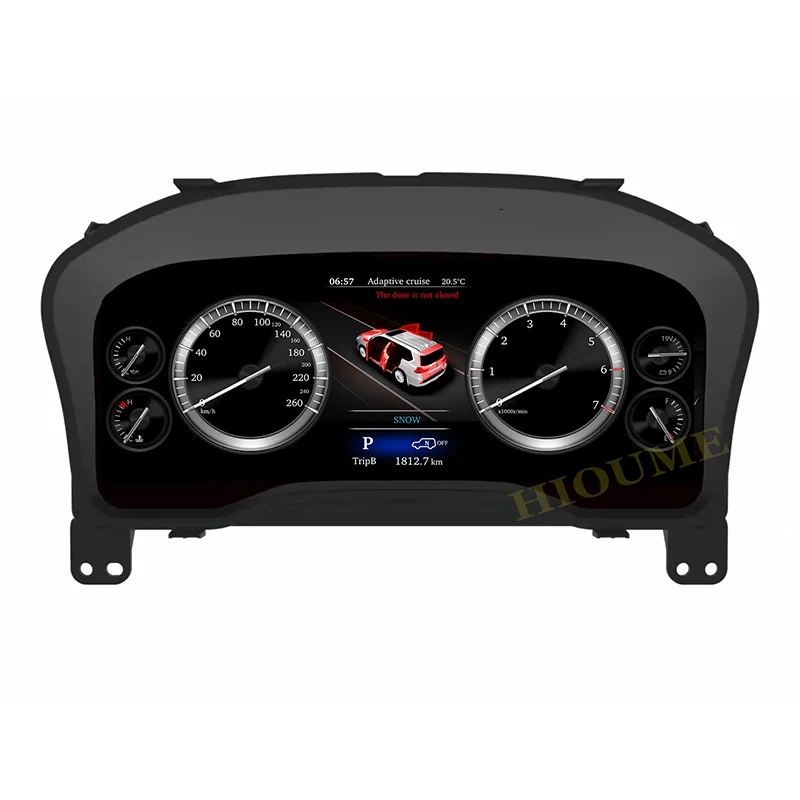 

Full LCD Speedometer Display Panel LINUX Instrument Cluster Upgrading Car Accessories for Hiace 2019-2022