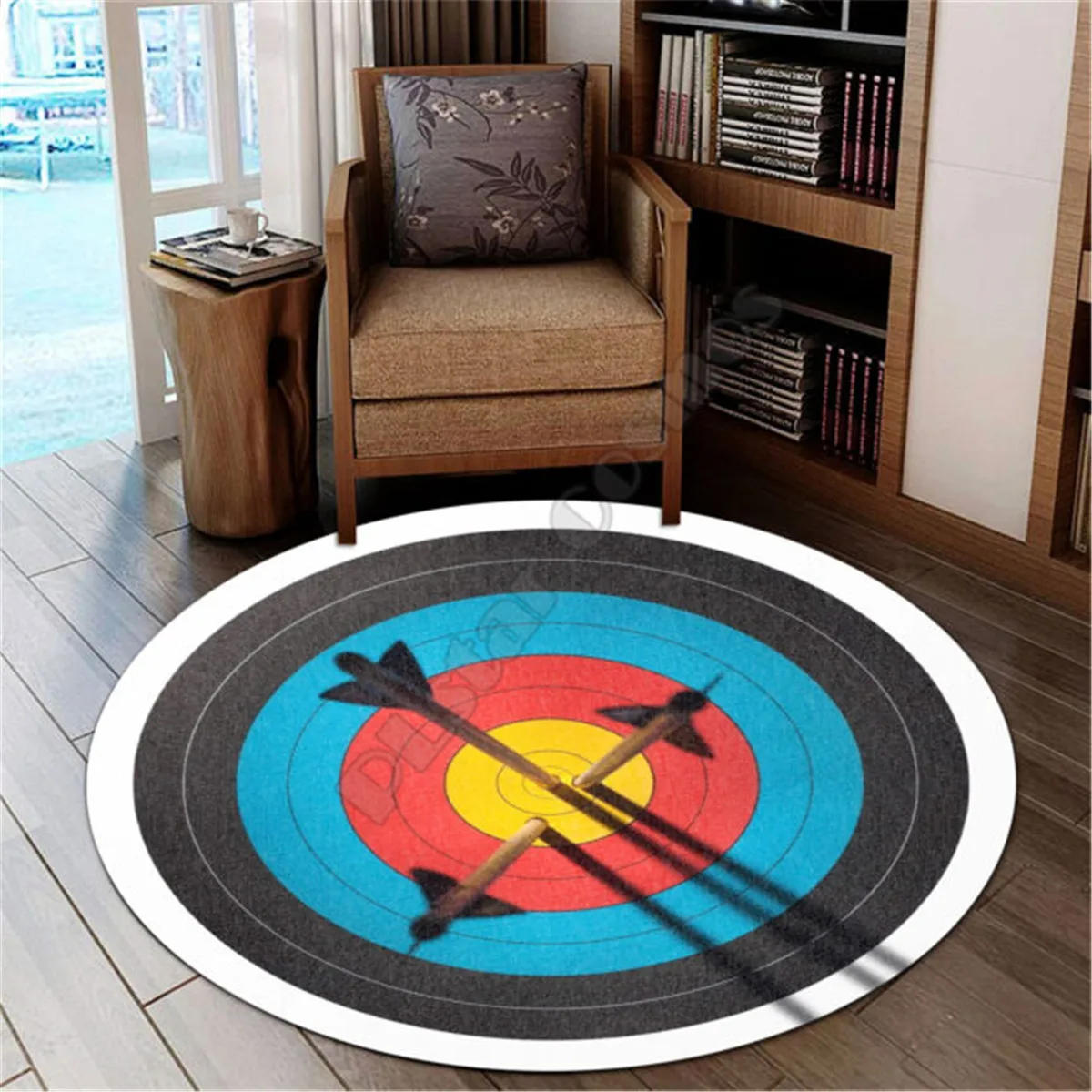 Love Archery Premium Round Rug 3D Rug Non-slip Mat Dining Room Living Room Soft Bedroom Carpet 02