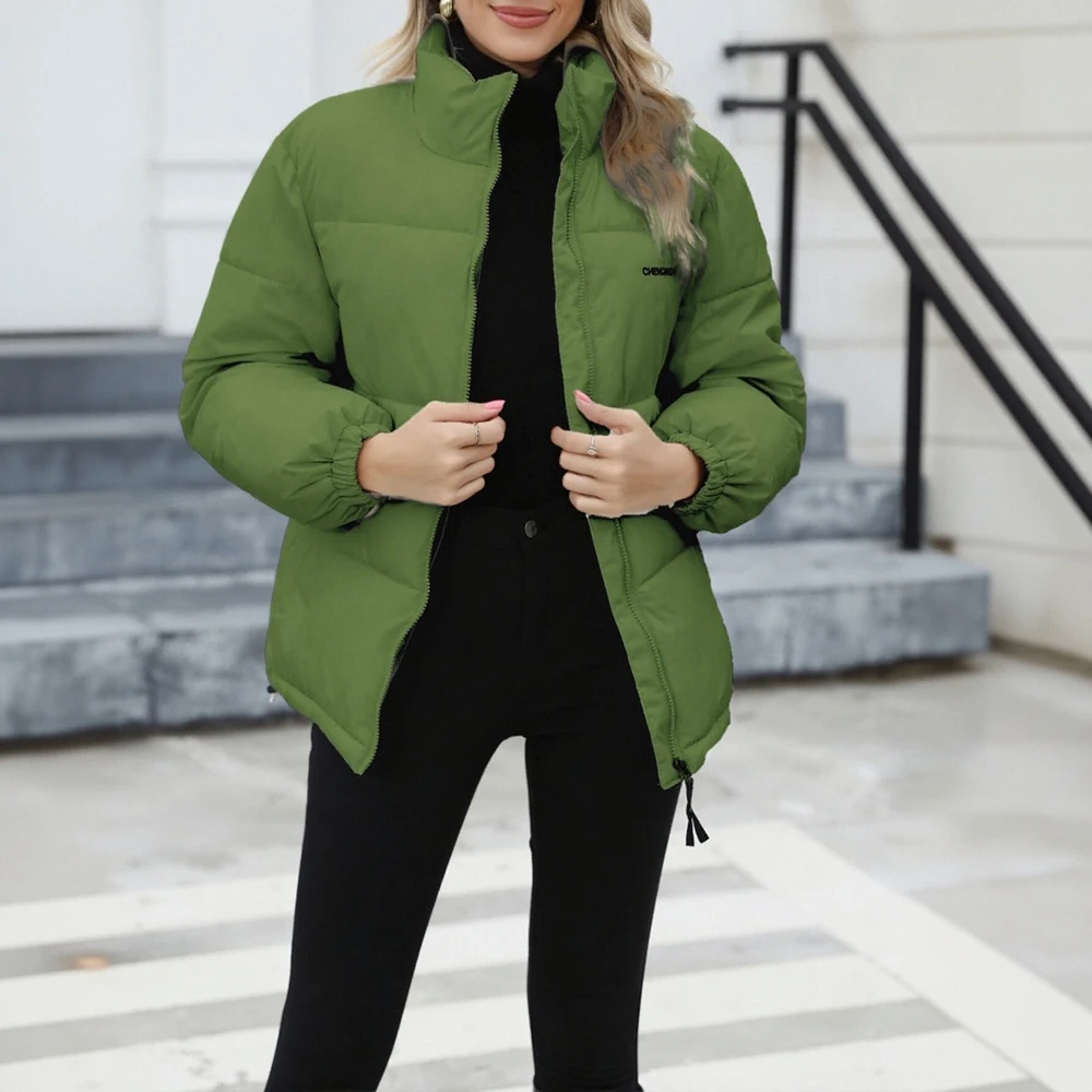 

Женское теплое хлопковое пальто больших размеров в европейском и американском стиле, зимние новые поступления от