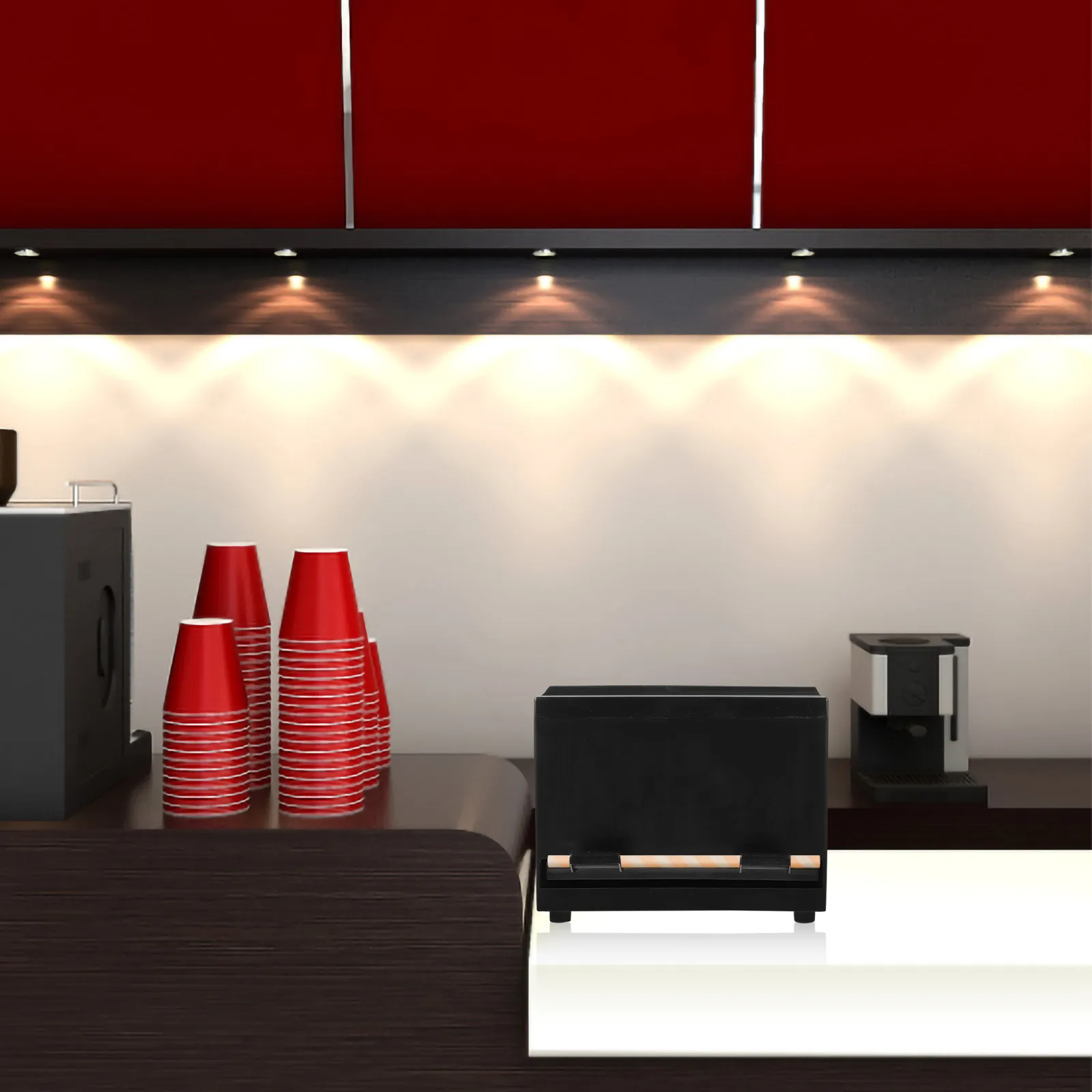 

Push-Type Automatic Straw Box Stable Easy-Use Straw Dispenser for Restaurant Cafe Kitchen Pipette Storage Container