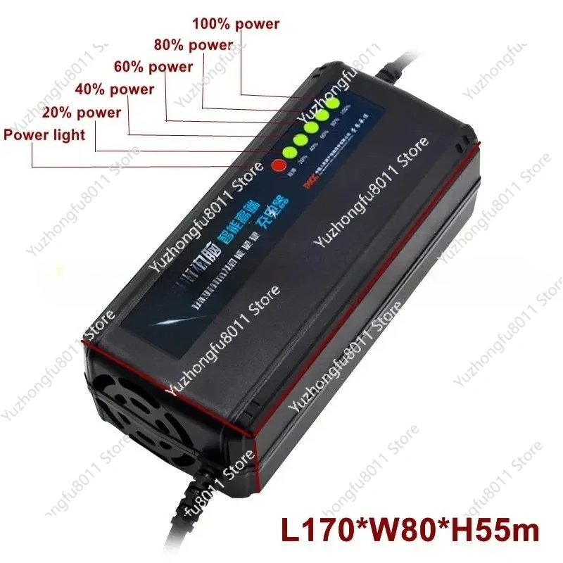 

48V 60V 72V 80V 84V 96V Умное зарядное устройство 12Ah 20Ah 30Ah 35Ah 40Ah 50Ah 60Ah Сухая жидкость Вода Свинцово-кислотные аккумуляторы Cargador