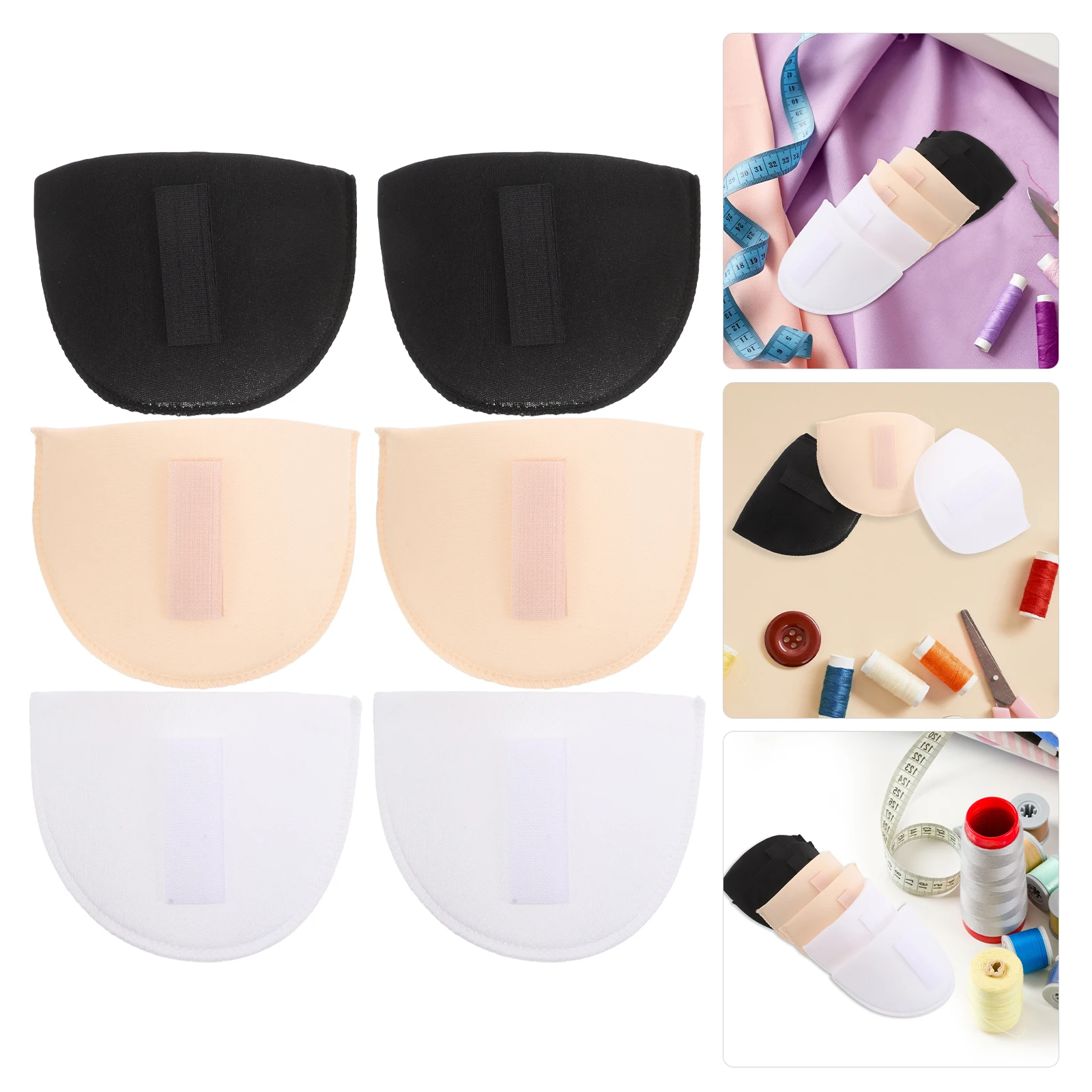 

6pcs Shoulder Pads For Women Men Clothing Soft Sponge Inserts Enhance Anti-Slip Thickened 3D Effect Invisible