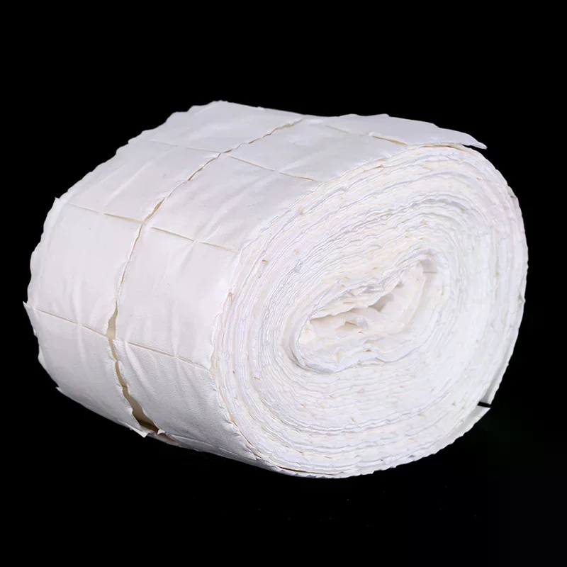 .500Pcs Wipe Nail Polish Gel Remover Paper Cotton Pads Roll Nail Art Cleaner Tool
