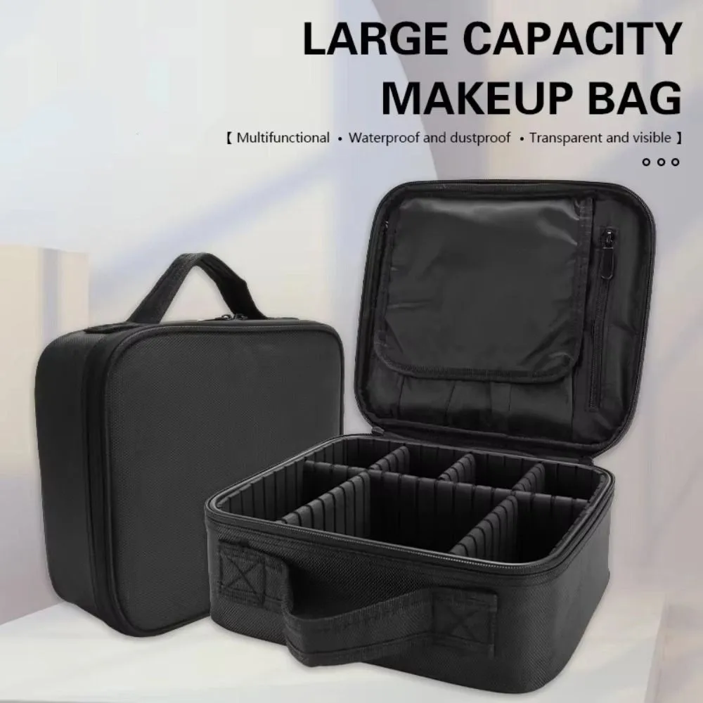 Waterproof Cosmetic Bag Large Capacity Dividers Multi-Function Organizer Case Portable Easy to Clean Makeup Bag Beauty Brush