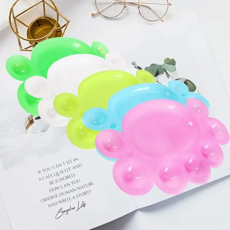 1 قطعة لوحة ألوان الأظافر البلاستيكية هلام البولندية خلط رسم لوحة الطلاء الملونة مانيكير مسمار الفن عرض مسمار ورنيش لوحة