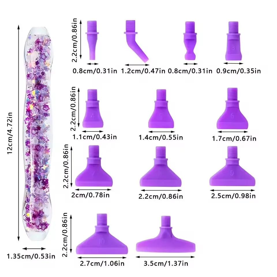 HOMFUN New Multifunctional Metal Screw Thread Tips ，Threaded Bits Accessories Embroidery Pen，Diamond Painting Dot Drill Tool view 6