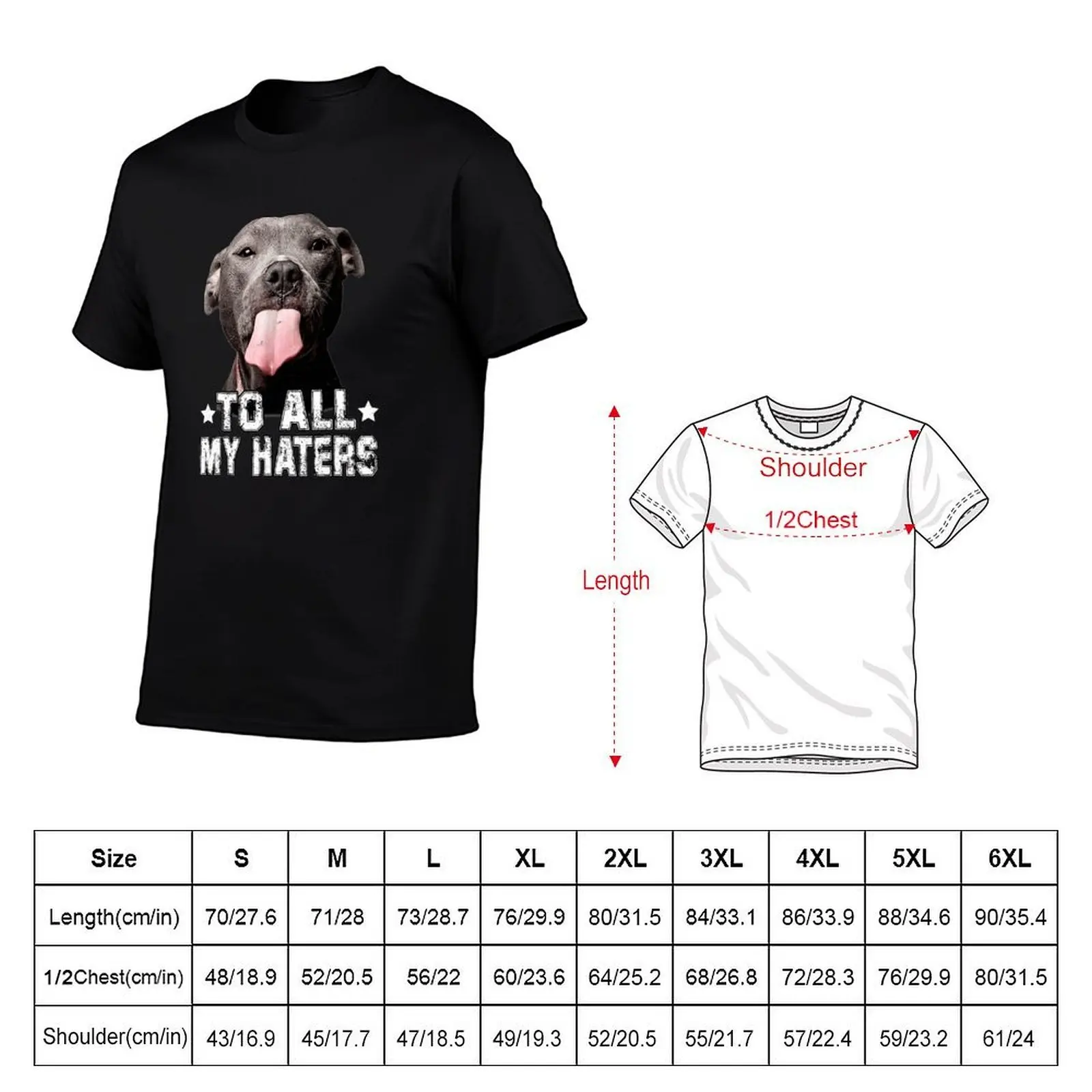 To All My Haters Funny Pitbull Dog Lover, Funny Pitbull T-Shirt Moisture Control Sports Tee