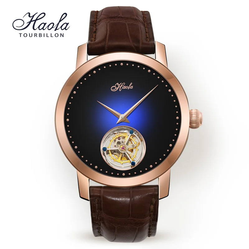 Haofa Seagull Movement ST8230 Tourbillon Mechanical Watch For Men Sapphire Luxury Manual Tourbillon Wristwatch montre homme 1027