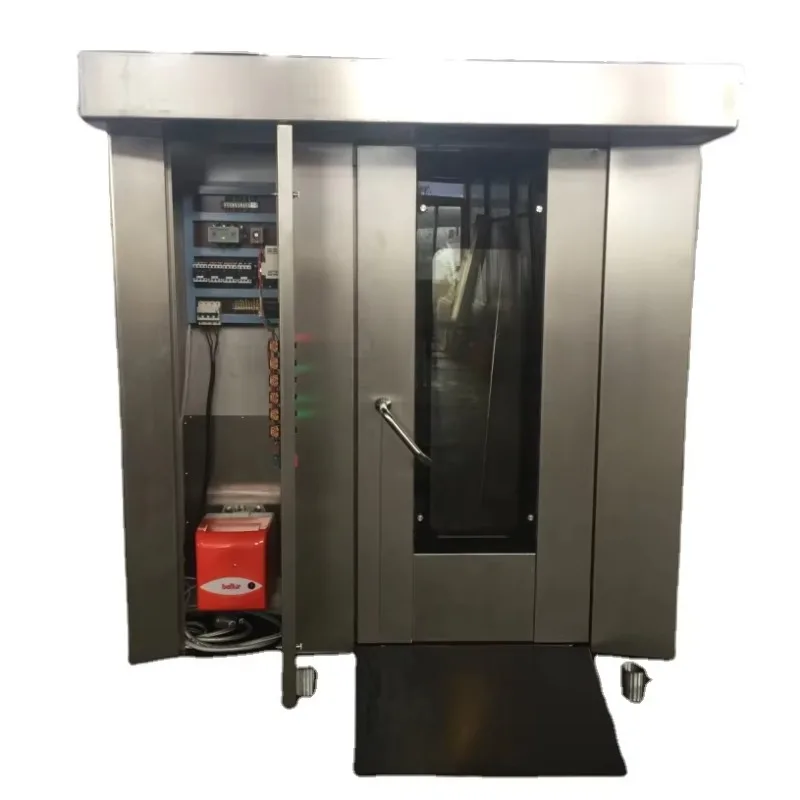 Horno rotativo para hornear pan a Gas Industrial, máquina de pan grande, horno eléctrico para Pizza de carne de res/cerdo y carne seca