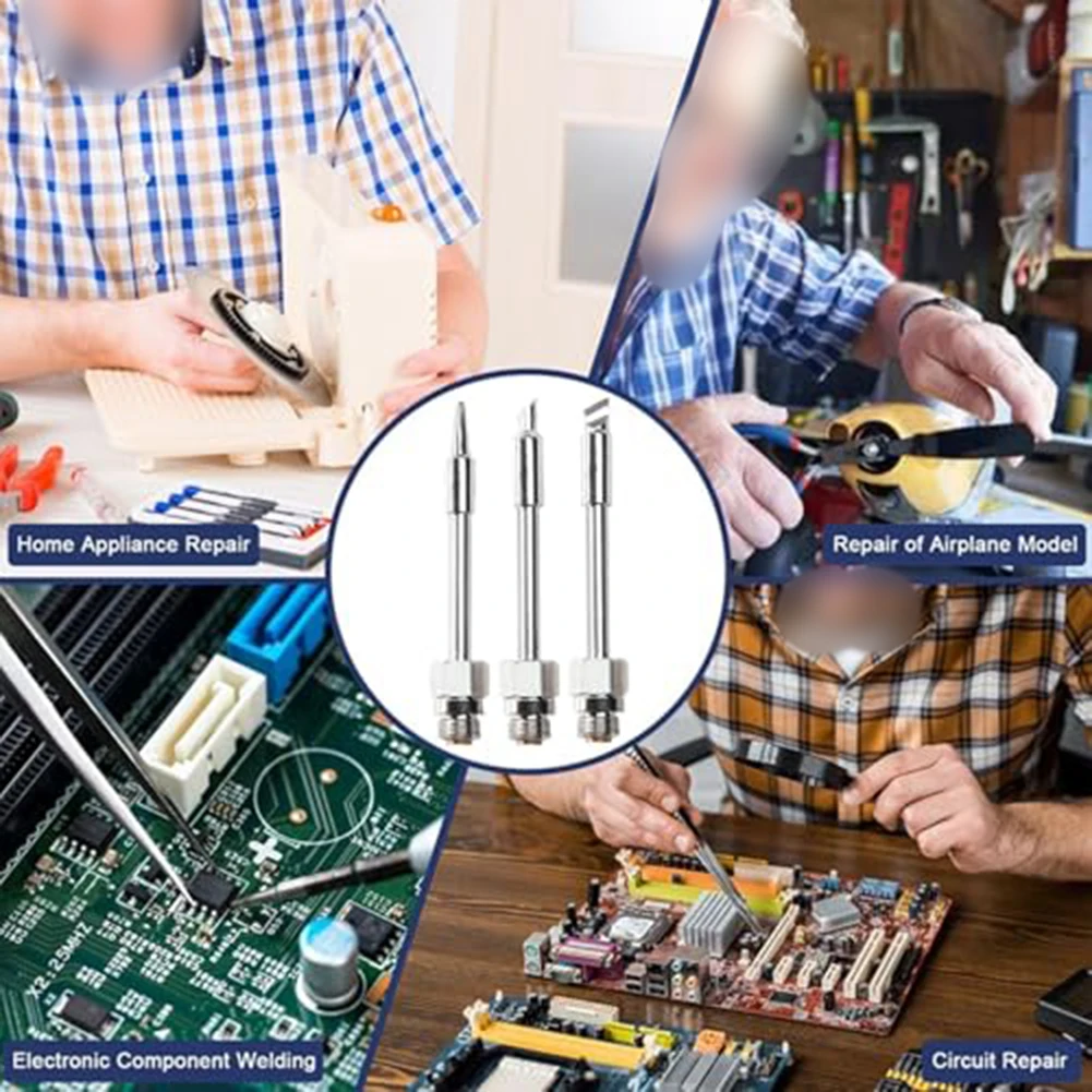Kit de ponta de ferro de solda para molduras principais, 4 unidades, conexão usb, ferramenta para reparo de placa de circuito, interface 510, cabeça de ferro de solda