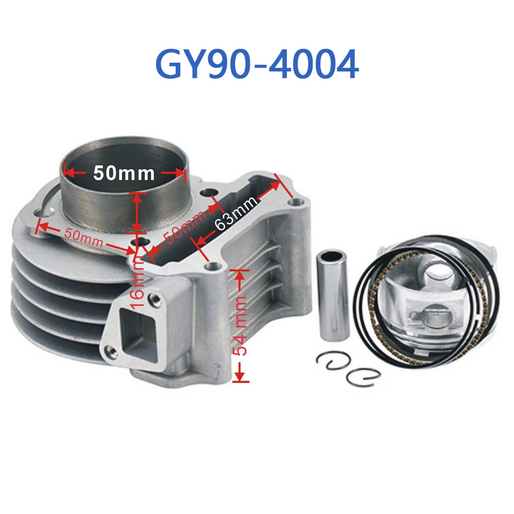 GY90-4004 Gy6 100cc Cilinderblok (50Mm) Voor Gy6 50cc 4-takt Chinese Scooter Bromfiets 1p39qmb Motor