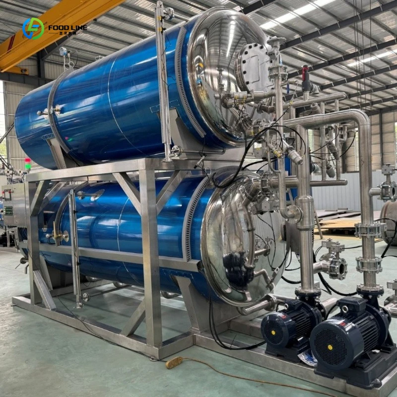 Industrial Food Retort Sausage Canned Drinks Steam High Temperature Sterilization Machine FL Customized