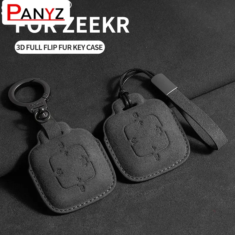 ل Zeekr 001 ZEEKR X 2023 2024 اكسسوارات السيارات الداخلية الجلد المدبوغ سيارة الذكية مفتاح بعيد غطاء حقيبة مفاتيح قذيفة حامل حامي فوب