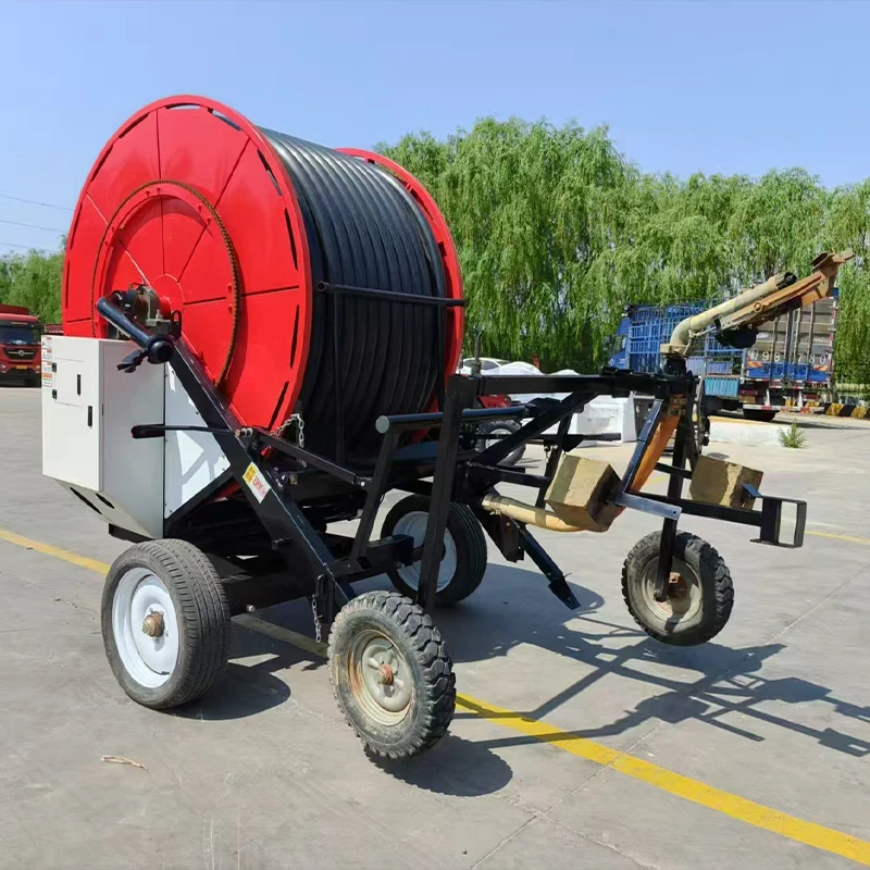 300m Water Turbine Hose Reel Sprinkler Irrigation System For Agriculture With Energy Saving And Low Maintenance Design