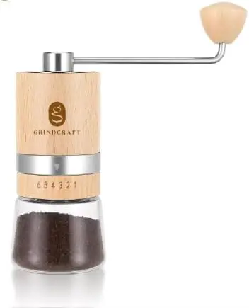 

Manual Coffee Grinder with Stainless Steel Burr - Adjustable from Fine to Coarse for Espresso and Brewing
