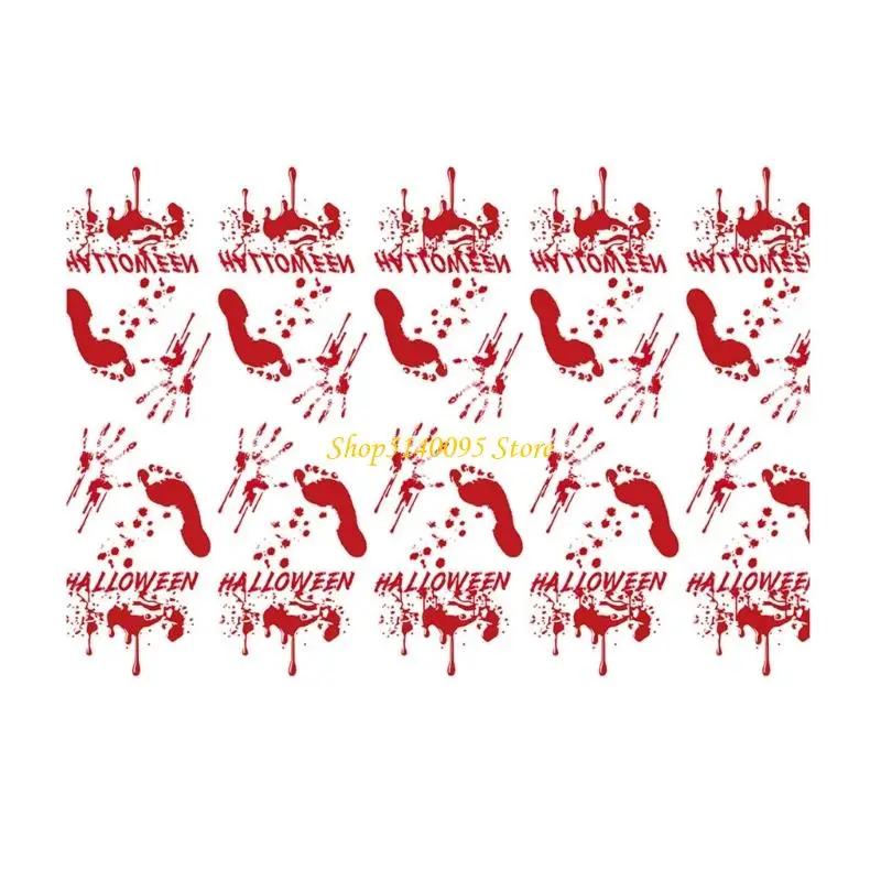 

DXAE кровавая скатерть с отпечатком руки пластиковая скатерть на Хэллоуин для тематической вечеринки ужасов