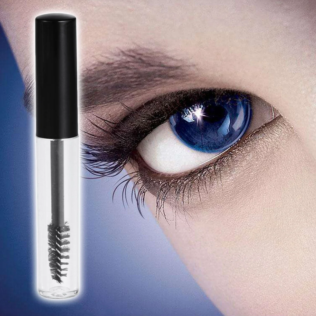 15ML Plastic Clear Empty Mascara Tube Vial Container with Black for Eyelash Growth Mascara plastic tube