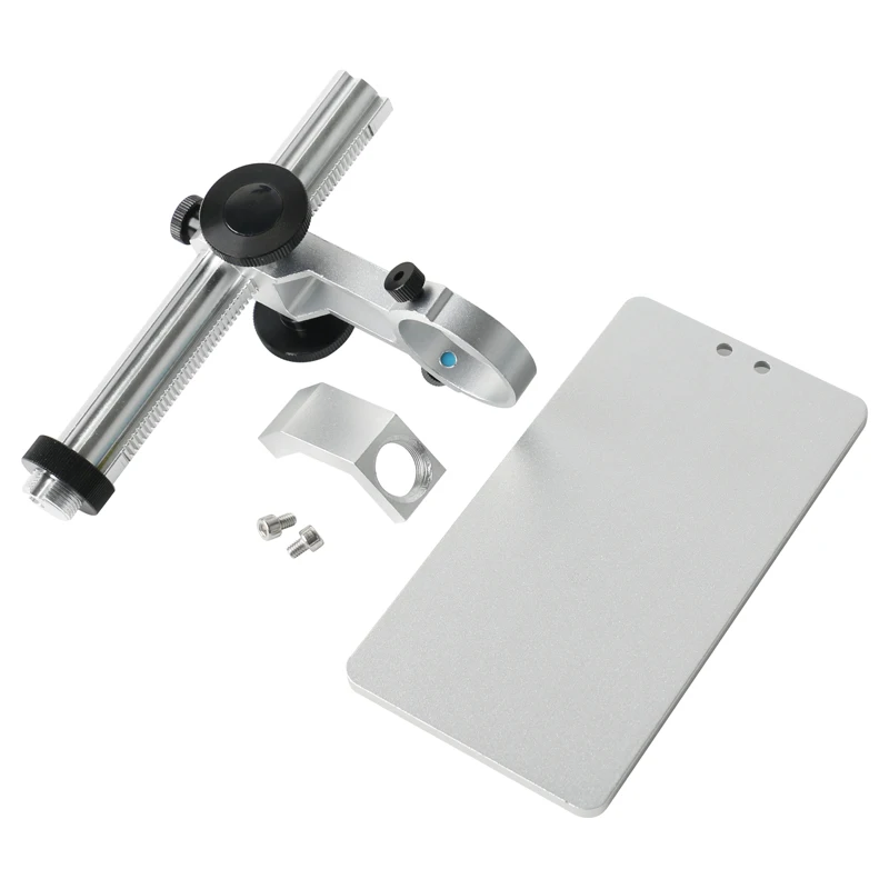 Universal 35mm Aluminum Alloy USB Digital Electronic Microscope Stand Adjustable Holder Bracket Lifting with LED bottom lighting