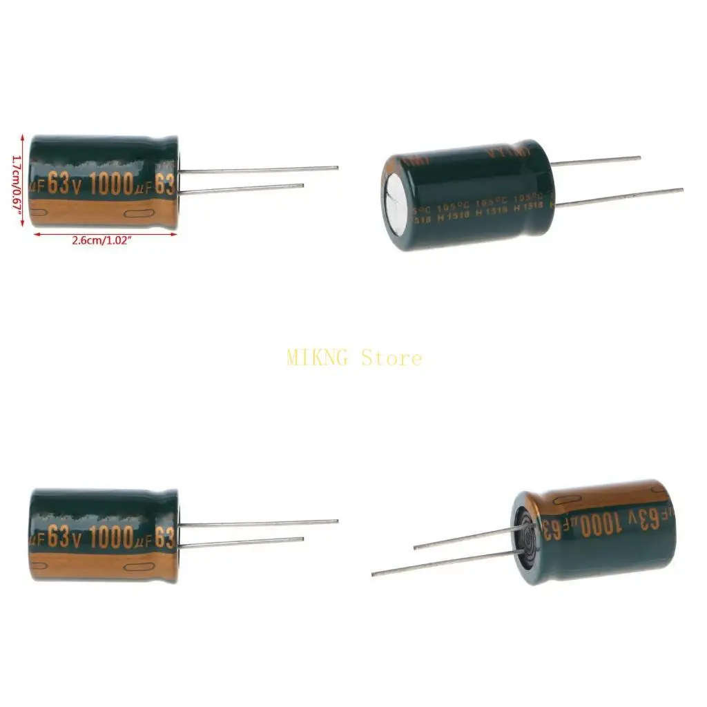 63V 1000uF Capacitance Electrolytic Radial Capacitor High Frequency Low best sale