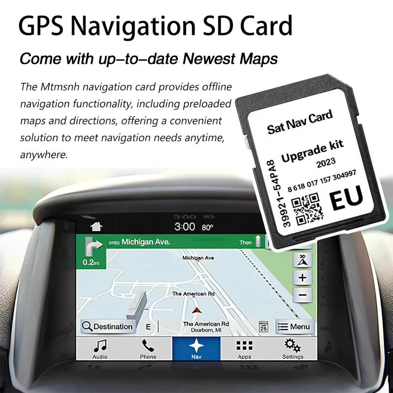 جديد 2023 لخريطة الملاحة سوزوكي فيتارا بطاقة SD بطاقة خريطة GPS 16 جيجابايت مناسبة مع SX4 S-Cross After Facelift (2016 - 2021)