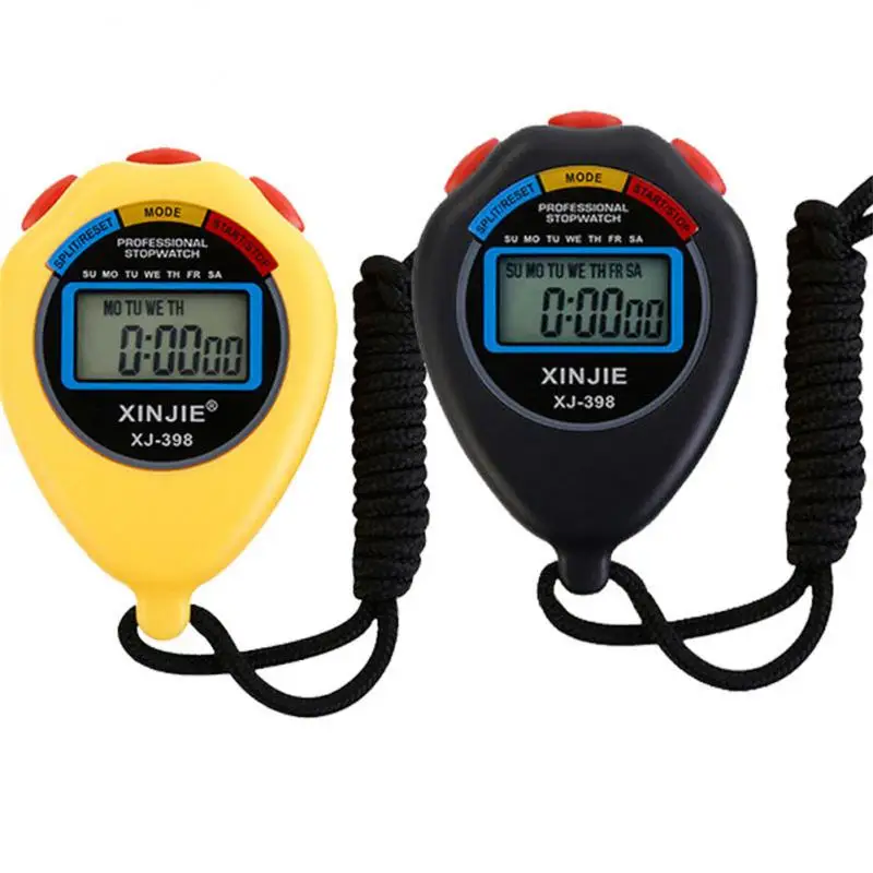 New Classic Waterproof Digital Professional Handheld LCD Handheld Sports Stopwatch Timer Stop Watch with String Timers Stopwatch