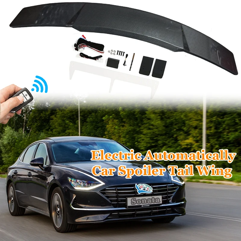 

Carbon Fiber Electric Universal Rear Trunk Tail Boot Car Spoiler for Hyundai Sonata 2010-2022 Taligate Rear Spoiler Wing