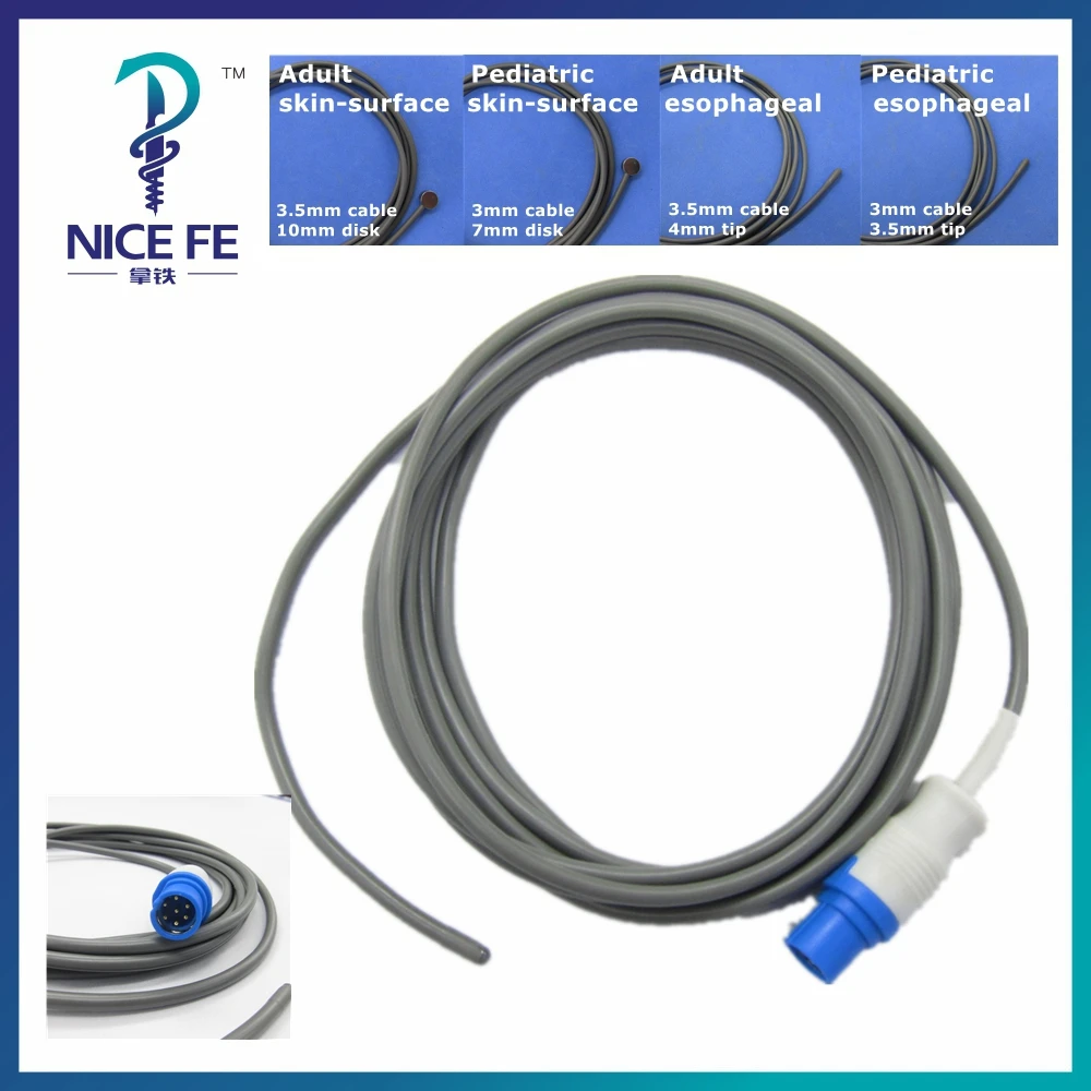 

Многоразовый датчик температуры 7-контактный SC6002XL SC7000 SC8000 SC9000L для мониторов пациента Drager Siemens