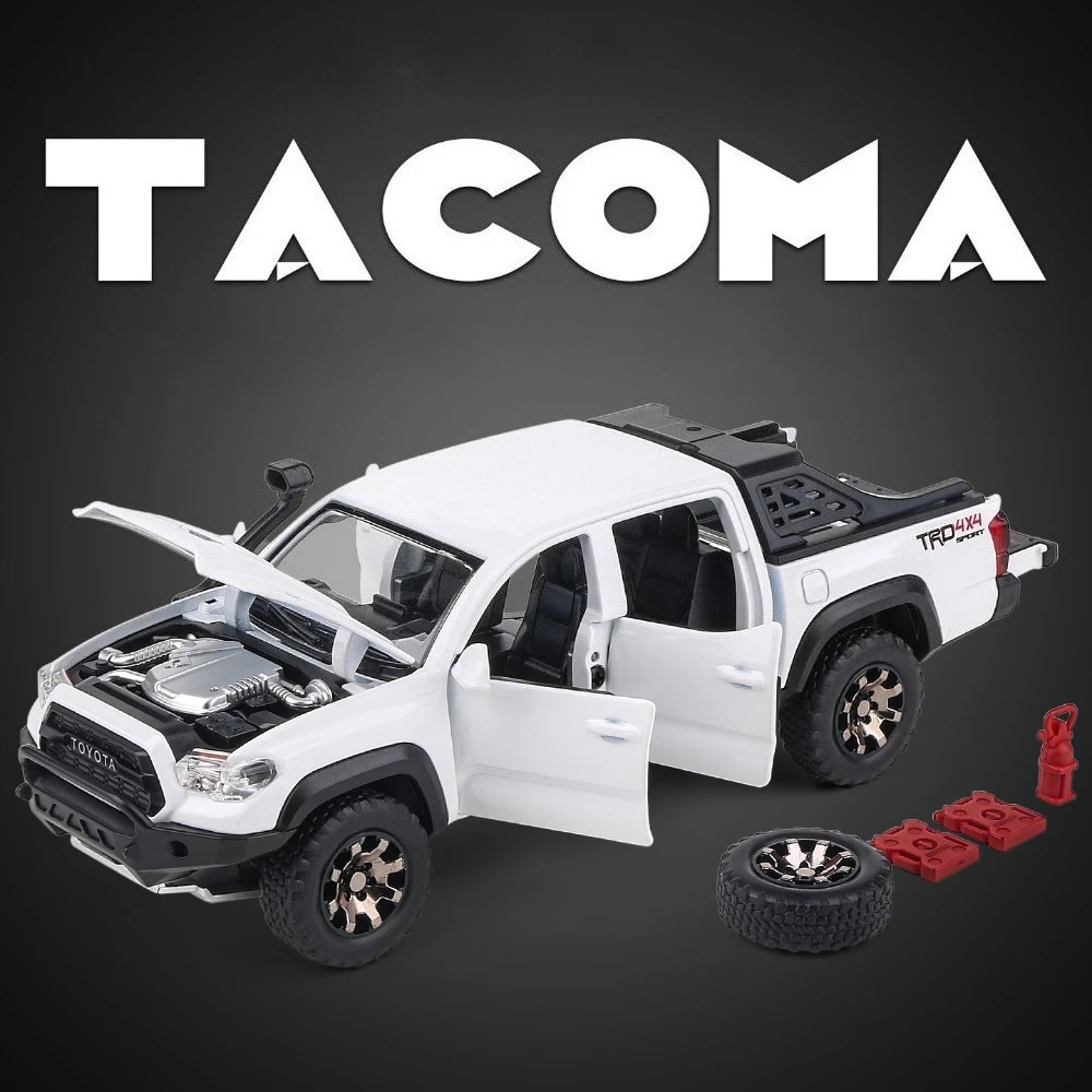 1:32スケール タコマ アルファード 車模型 おもちゃ メタルボディ ゴムタイヤ 車両 サウンド ライト プルバック ホイールステアリング モデル 男の子向けギフト