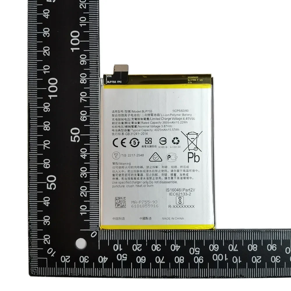 New 100% Original Battery BLP755 4025mAh For OPPO K7 / Reno 3 / Reno 3 Pro 3Pro 5G High Quality Mobile Phone Battery Bateria