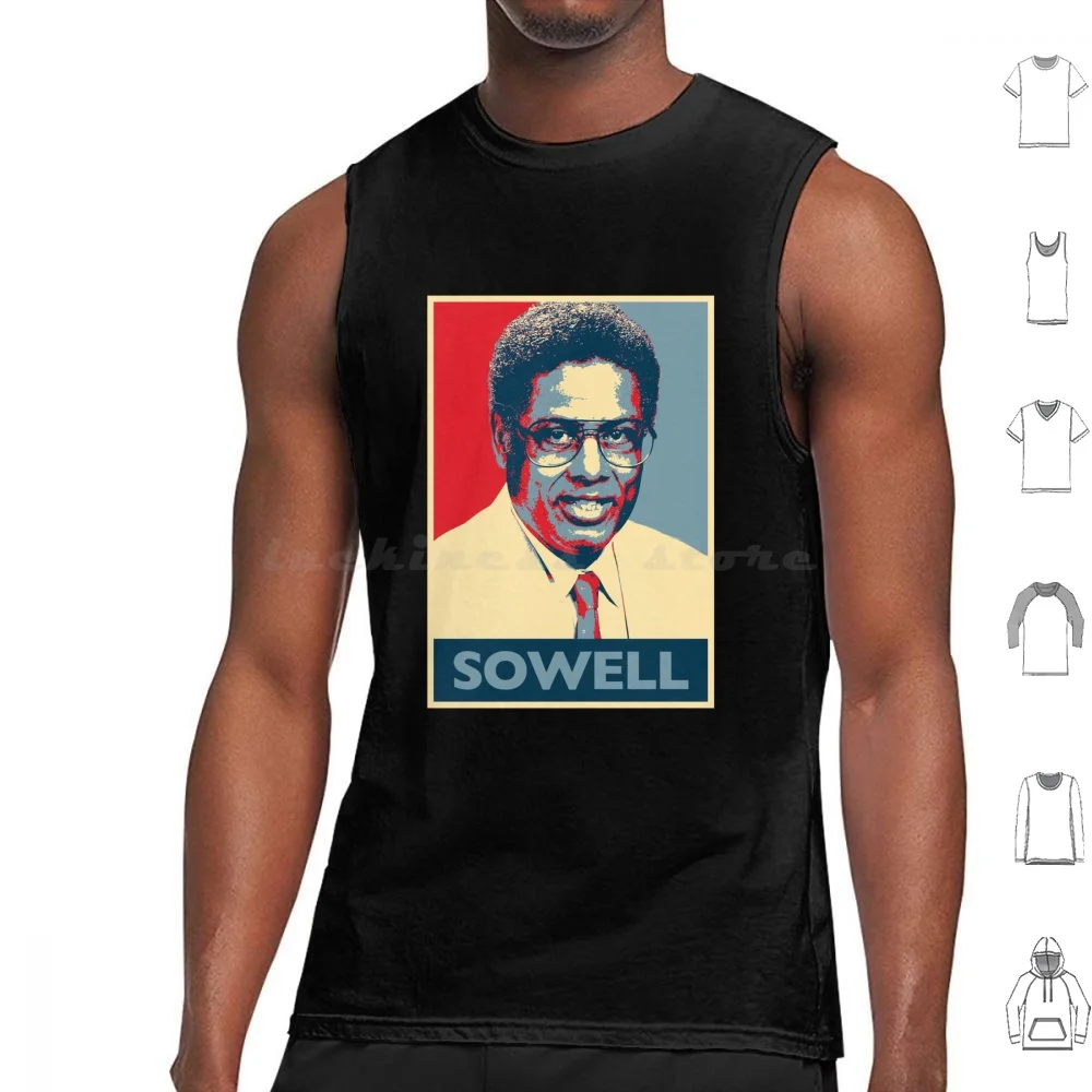 Débardeurs Thomas Sowell en coton imprimé, Thomas Sowell, économiqueur libéral et conservateur, politique Sowell, liberté, économie