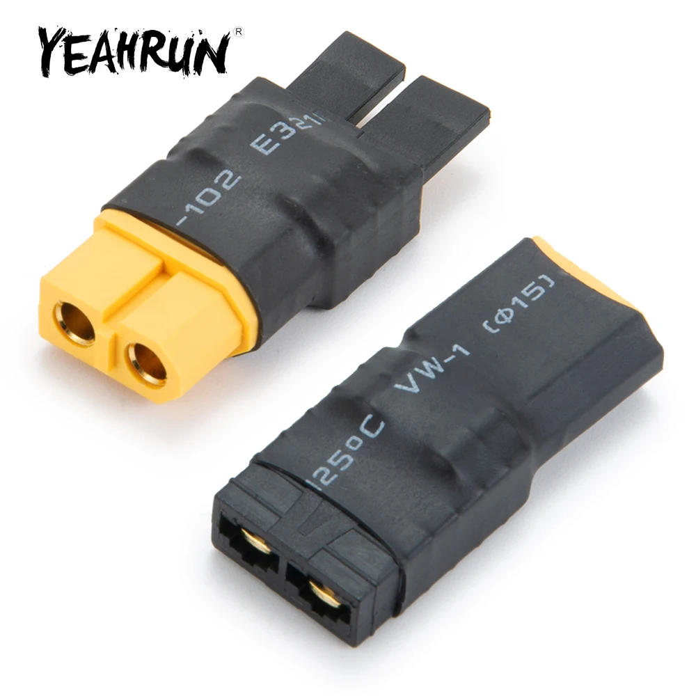 YEAHRUN 1pcs TRX Male To XT60 Female Connector Adapter without Wire for 1/10 RC Car Model Parts