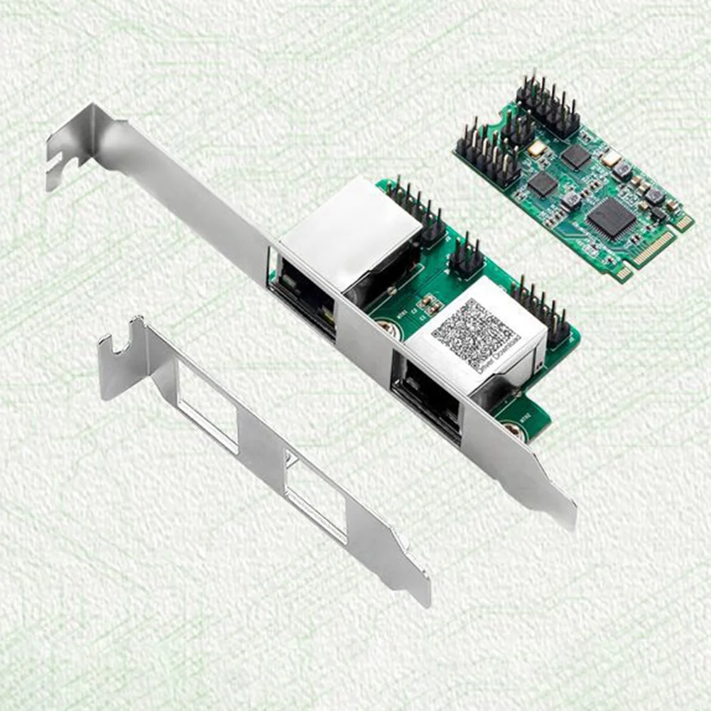 Гигабитная сетевая карта SMIEA M.2 для двухпортового 2,5G, 2 порта RJ45, 2500 Мбит/с, 1000 МБ, слот для ключей B/M, размер 2242