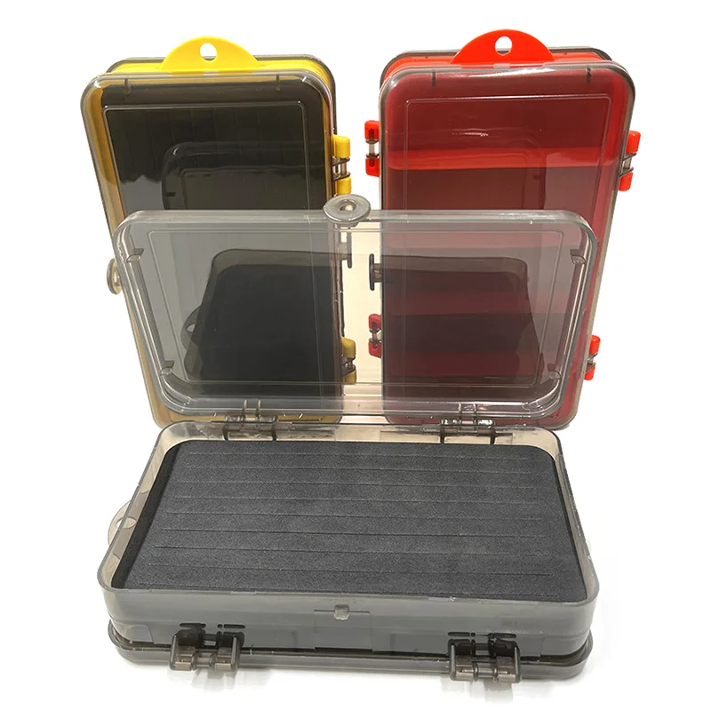 Portable Double Sided Split Bait Box Crank Jig Head Hook Set Fishing Jig Head Lure Soft Bait Fishing Gear Accessories Storage