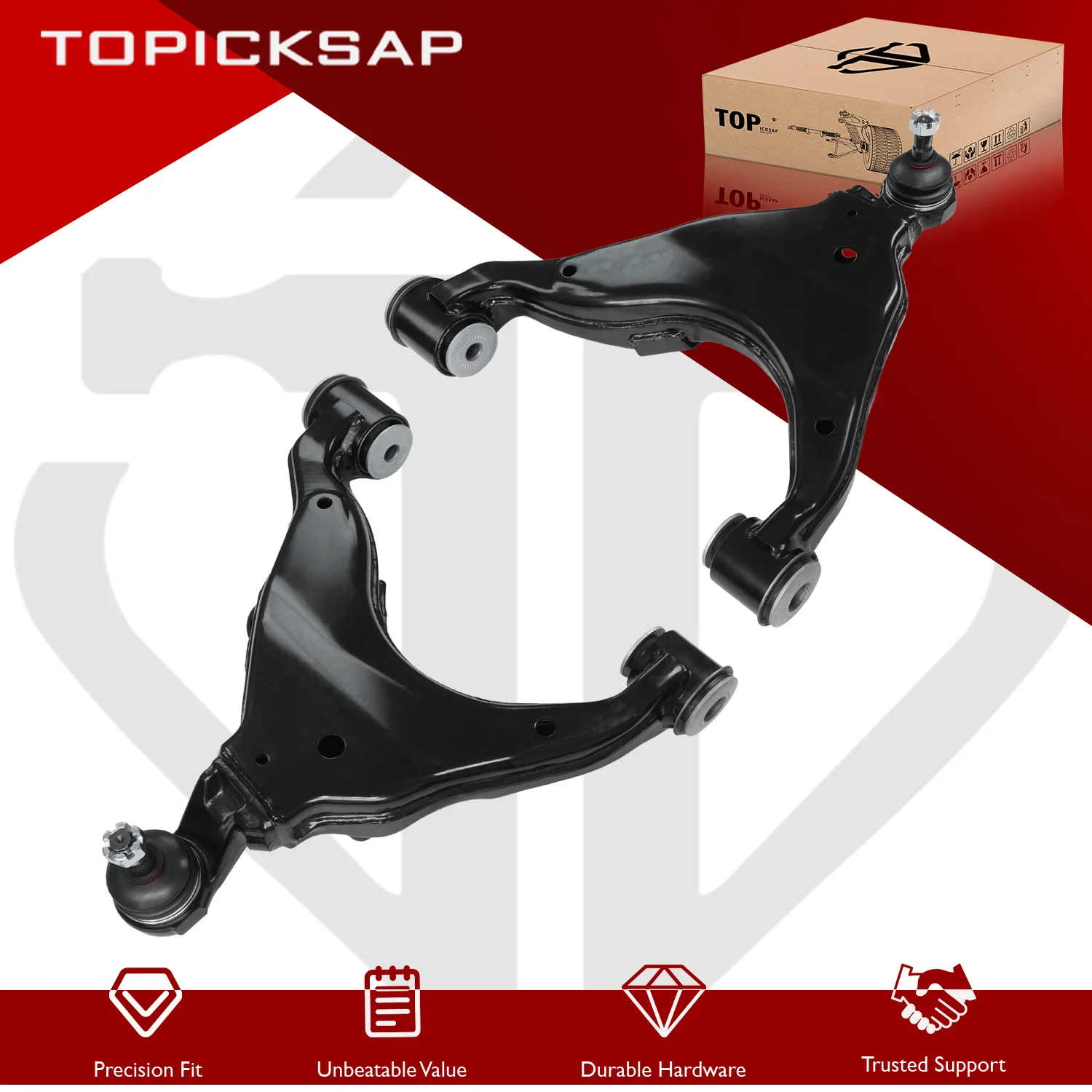 TOPICKSAP 2X Front Lower Control Arm Ball Joint Assembly Kit for Toyota 4Runner 2003-09 Lexus GX470 2003-2009 FJ Cruiser 2007-09