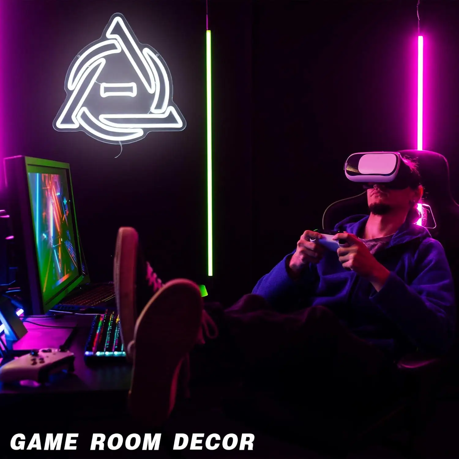 Therian Neon Sign Theta Symbol LED Light for Therian Room Decor Gear Accessories Otherkin Furry Wall Art Best Gifts for Fans